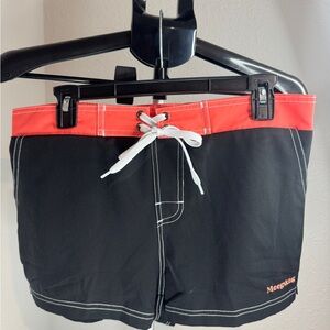 Meegsking Black and Red Swim Shorts NWT size Large (#258)